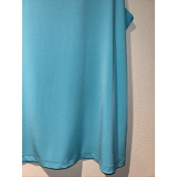 Susan Graver Women's XL Turquoise Liquid Knit Tank Top Career Athleisure - Picture 4 of 9